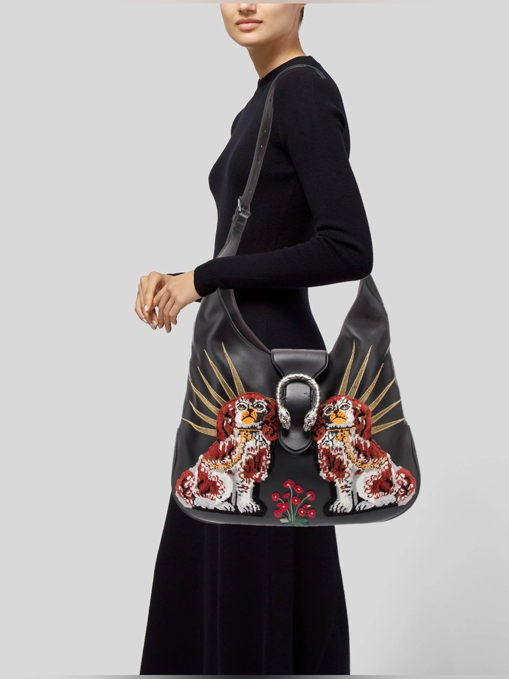 Gucci
Dog Embroidered Extra Large Dionysus Hobo